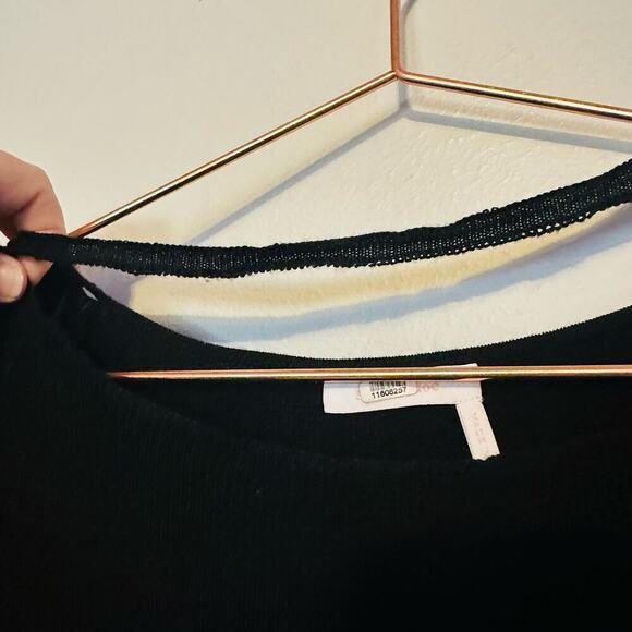 SEE BY CHLOÉ Black Wool Metallic Trim Half Sleeves Knit Midi Dress Size Large - Picture 11 of 15